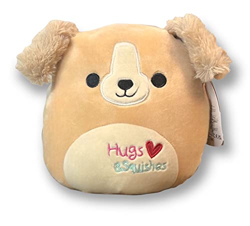 Squishmallows 8 Inch Stevon The Tan Dog Plush with Hugs & Squishes On Belly - Join The 2023 Valentine's Day Squad Stuffed Animal Toys