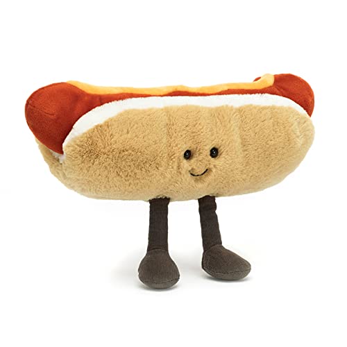 Jellycat Amuseables Hot Dog Stuffed Toy, 10 inches | Food Plush | Fun Gift Idea