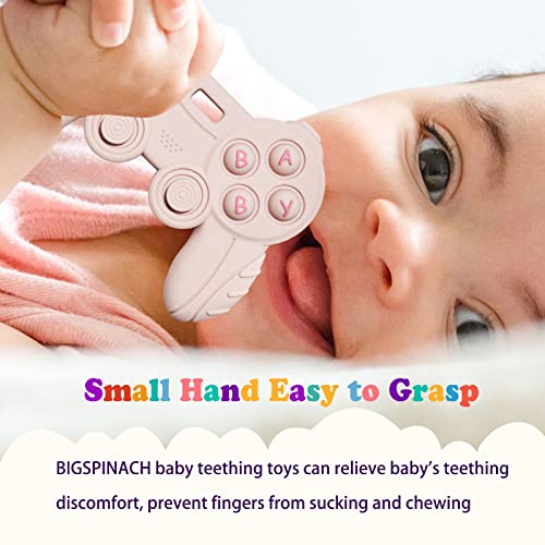 Baby Video Game Controller Teether Toy Funny Baby Teething Toys for Babies Gamer Controller（White