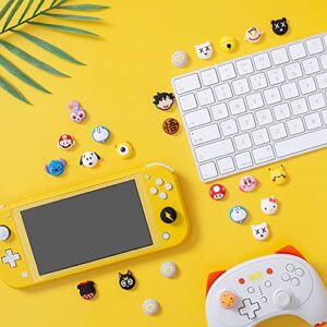 PERFECTSIGHT Switch Thumb Grips, Cut Animal Joystick Caps for Nintendo Switch, 4 PCS Thumbstick Cover for Switch Lite, Switch OLED, Analog Stick Button Cover for NS Joycon Controller (Yellow)