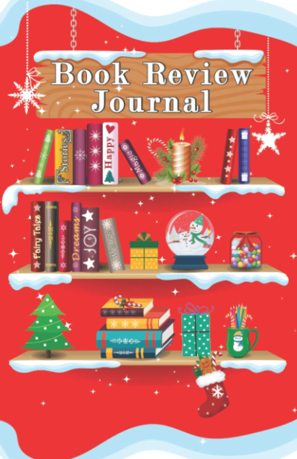 Book Review Journal: Christmas Journal for bookworms | Reading Journals for Book Lovers | Book Lovers Gift | Book Club Journal | Size 5.5"x8.5"