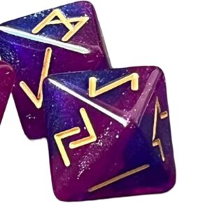 DYNWAVE 3Pcs Acrylic 12 Sided Table Game Dice Board Game Assorted Polyhedral Dice Set for Role Playing Games Divination Accessory, Violet