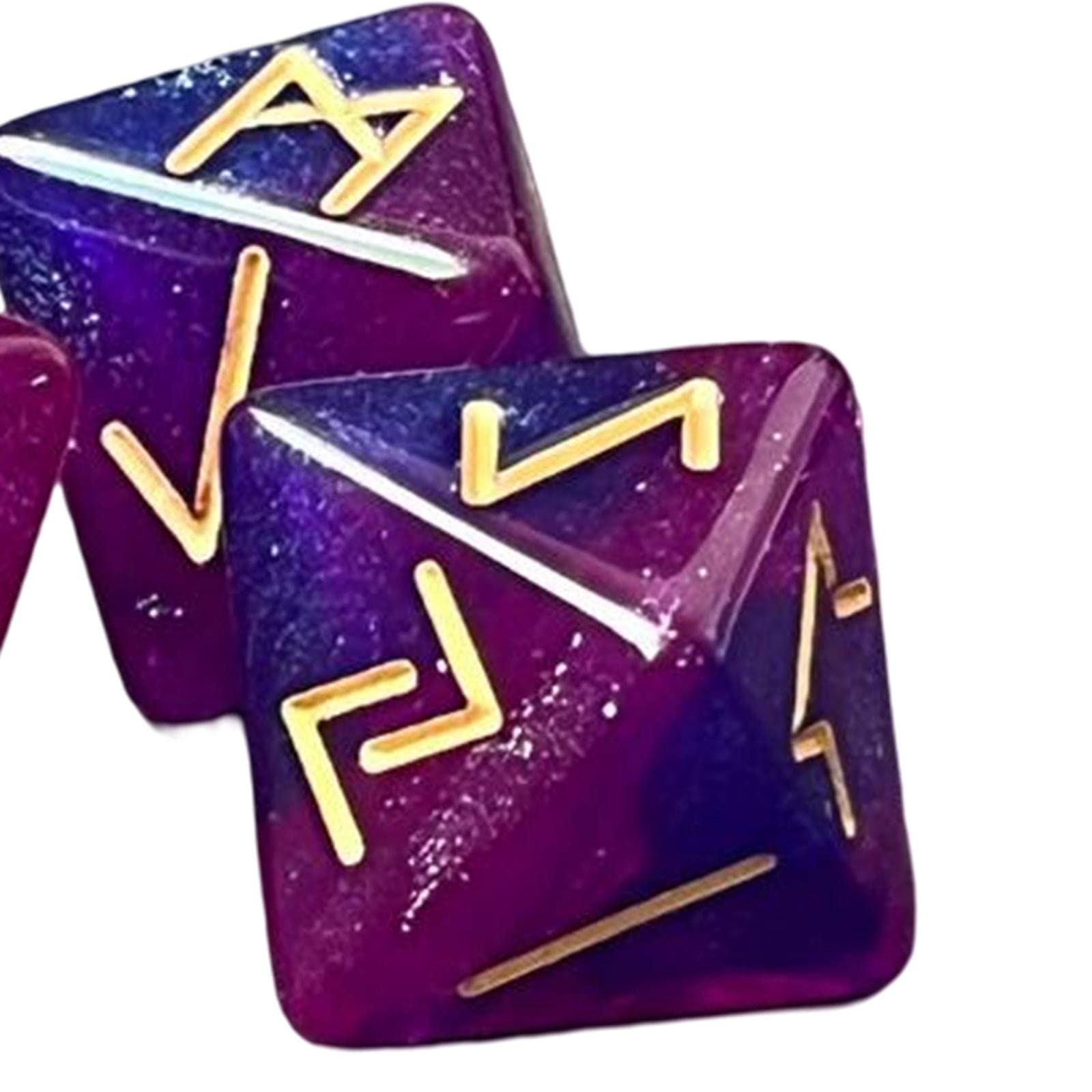 DYNWAVE 3Pcs Acrylic 12 Sided Table Game Dice Board Game Assorted Polyhedral Dice Set for Role Playing Games Divination Accessory, Violet