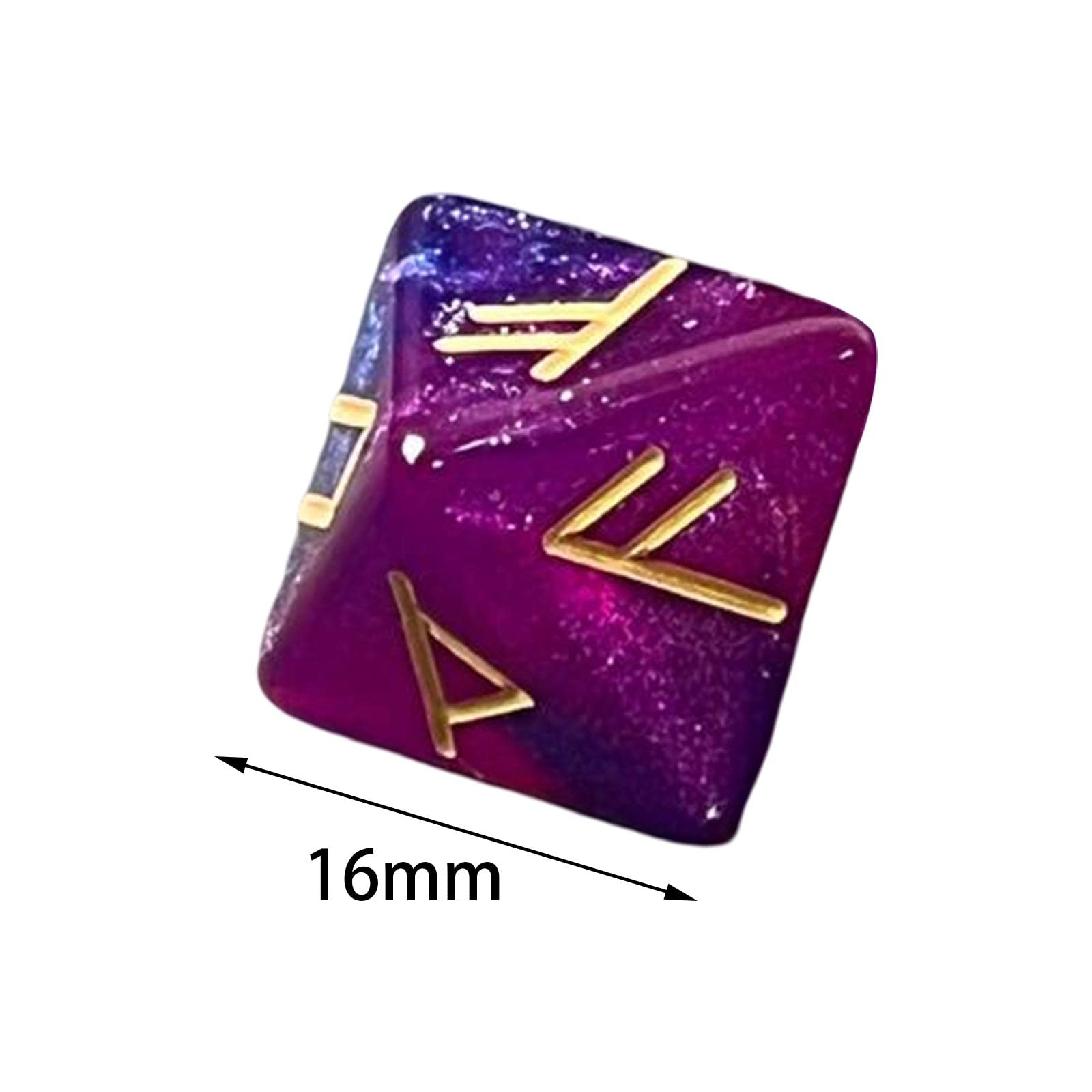 DYNWAVE 3Pcs Acrylic 12 Sided Table Game Dice Board Game Assorted Polyhedral Dice Set for Role Playing Games Divination Accessory, Violet