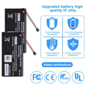 REACELL 2 Pack HAC-006 Battery Pack Compatible for Nintendo Switch HAC-015 HAC-016 Left & Right Joy-Con Controller, Battery with DIY Repair Tool Kit