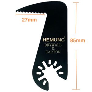 HEMUNC 10PCS Drywall Blade for Oscillating Tool, Oscillating Saw Blades Fit Dremel, Dewalt, Fein Multimaster, Bosch, Makita, Milwaukee, Rockwell, Ryobi,Craftsman, Ridgid Multitool