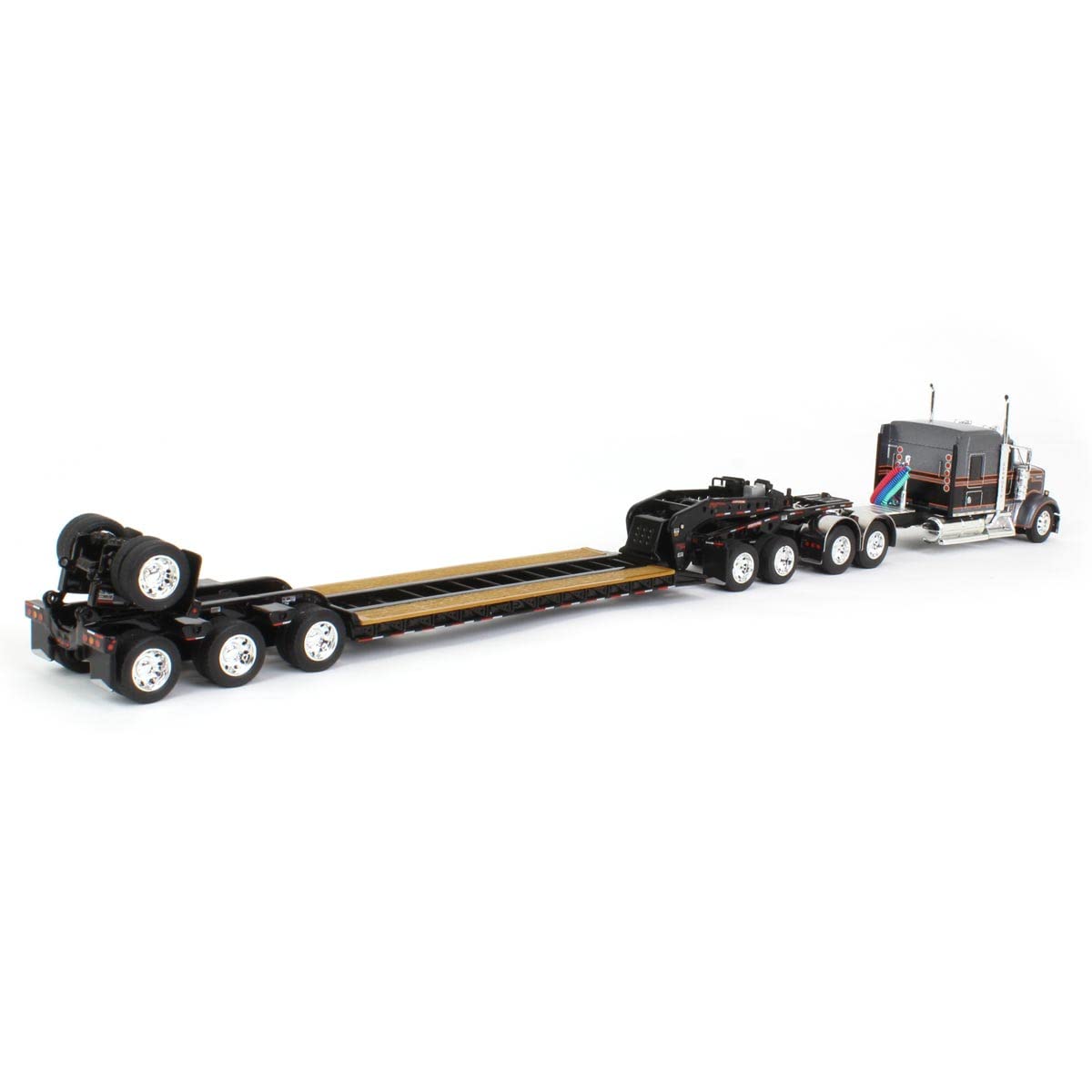 DCP 1/64 Kenworth W900L 86" Aerodyne w/ 320" Frame, Lowboy, Booster & Flip Axle 60-1500