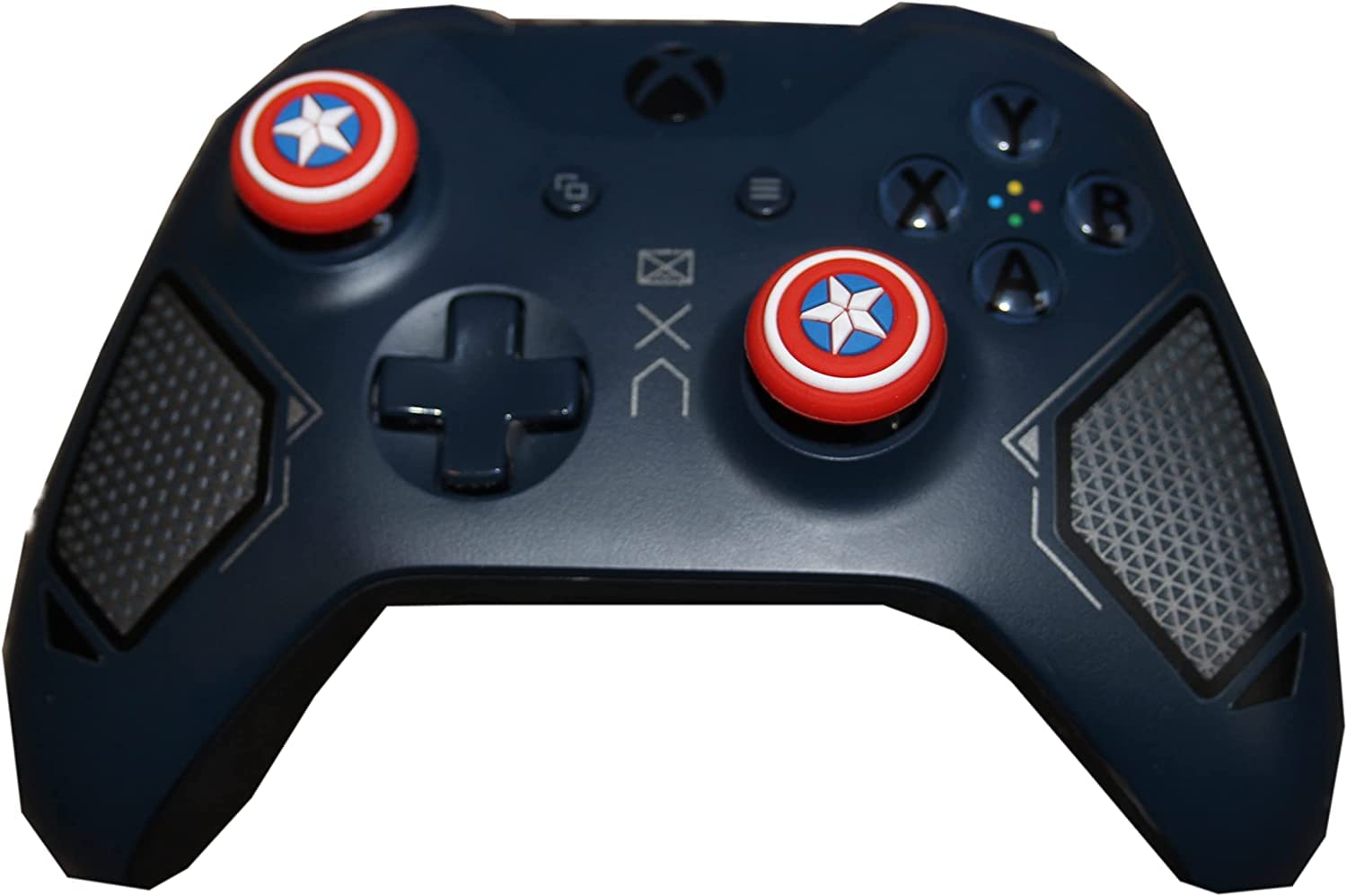 Esports Discounts Controller Thumb Grip Silicone Caps Compatible for Playstation PS5 PS4 PS4 Pro Slim PS3 Xbox One 360 Series S X Switch Pro - Captain America - Two Controller Pack