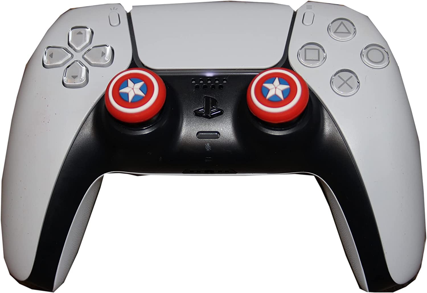 Esports Discounts Controller Thumb Grip Silicone Caps Compatible for Playstation PS5 PS4 PS4 Pro Slim PS3 Xbox One 360 Series S X Switch Pro - Captain America - Two Controller Pack