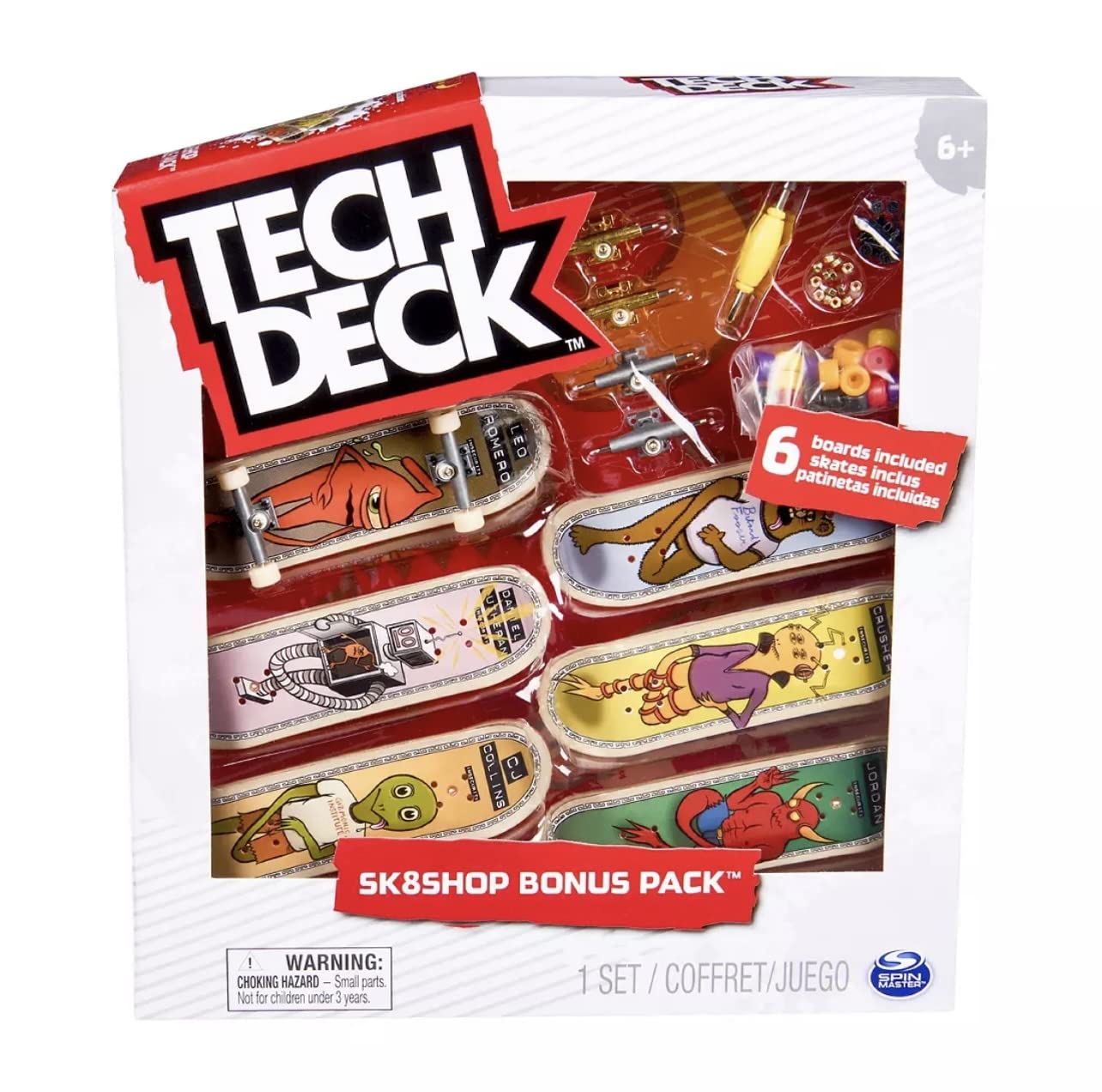 TECH DECK Sk8shop Bonus Pack Mini Finger Skateboard Multi Pack 2022 Series (Toy Machine (Sk8shop Bonus Pack))