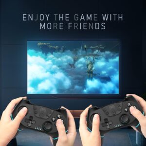 Astarry Wireless Gamepad for Nintendo Switch, Bluetooth Controller with Joystick, Adjustable Turbo Vibration, Ergonomic Design