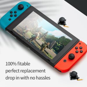 AKNES Gulikit Switch Joycon Replacement-No Drifting, Higher Sensitivity Hall Effect Joystick Replacement Parts for Switch/Switch OLED/Switch Lite, Repair Tool Kit, Left/Right thumbstick Cap(2 Pair)