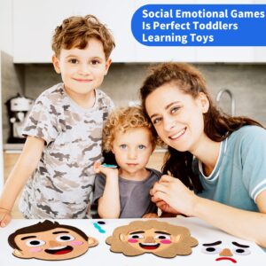 Craftstory 116 Pcs Social-Emotional-Learning-Activities for Kids - 6 Family Feelings-Board-Games, Autism Sensory Toy Learning Materials Educational Speech Therapy Toys for Toddlers Age 3+