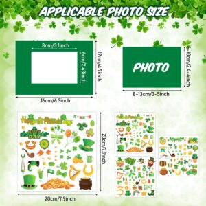 Tinlade St. Patrick's Day Craft Kit, 24 Pack DIY Picture Frames, 12 Sheets Stickers, Shamrock Theme for Kids & Adults