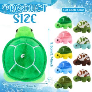 36 Pcs Mini Turtle Stuffed Toy Bulk Small Turtle Animal Plush Toys Soft Cute Turtle Stuffed Animal Turtles Decorations Turtle Sea Party Favor for Adults Ocean Themed Birthday Supplies, 2.7 x 3.7 Inch