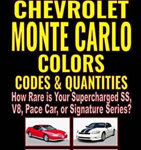 All 2000-2007 Chevrolet Monte Carlo Colors, Codes & Quantities: How Rare is Your Supercharged SS, V8, Pace Car, or Signature Series?