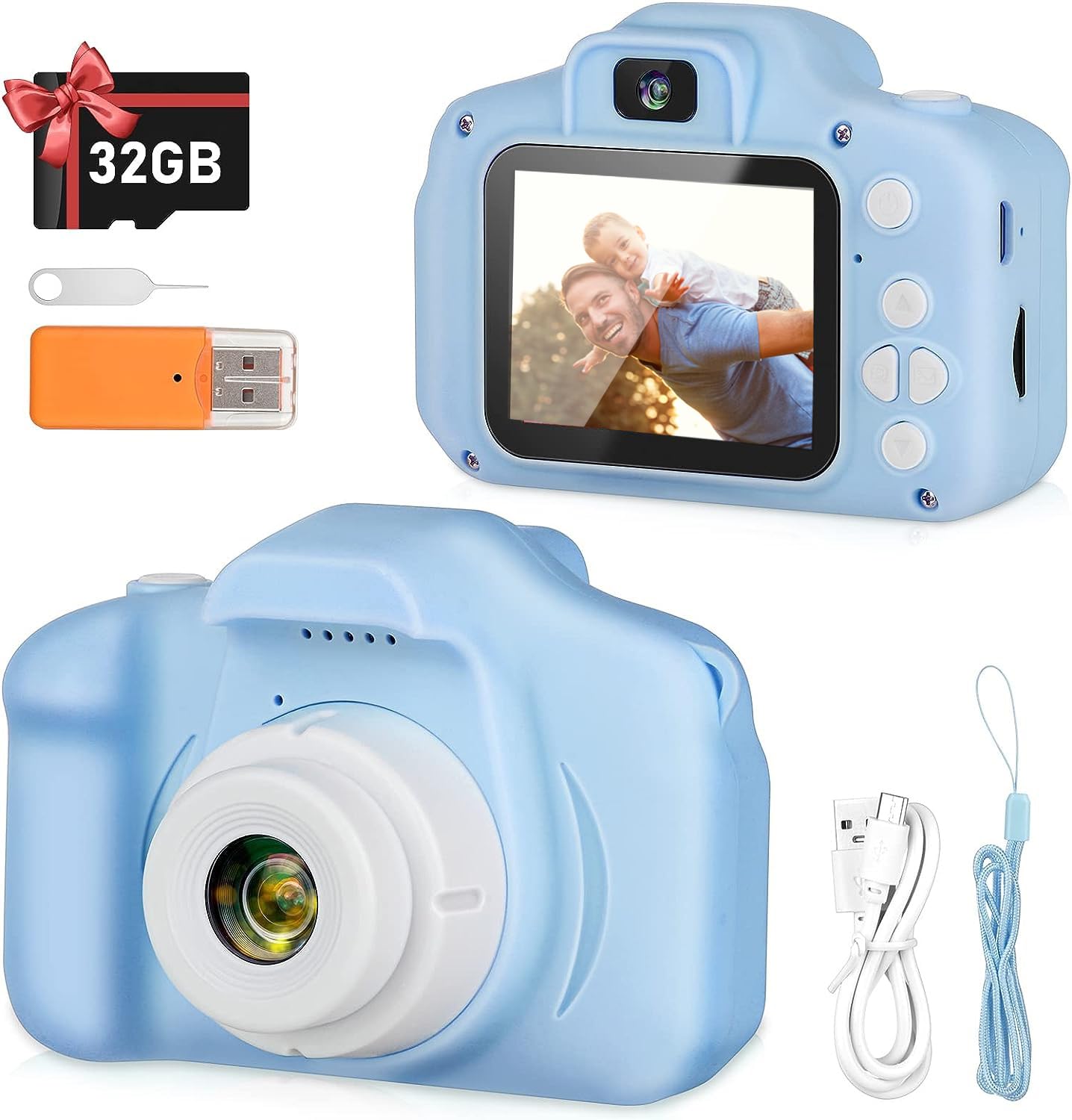 Vasttron Kids Selfie Camera,Kids Camera for Age 3-12 Toddler HD Digital Video Cameras Portable Children Selfie Camera with 32GB SD Card