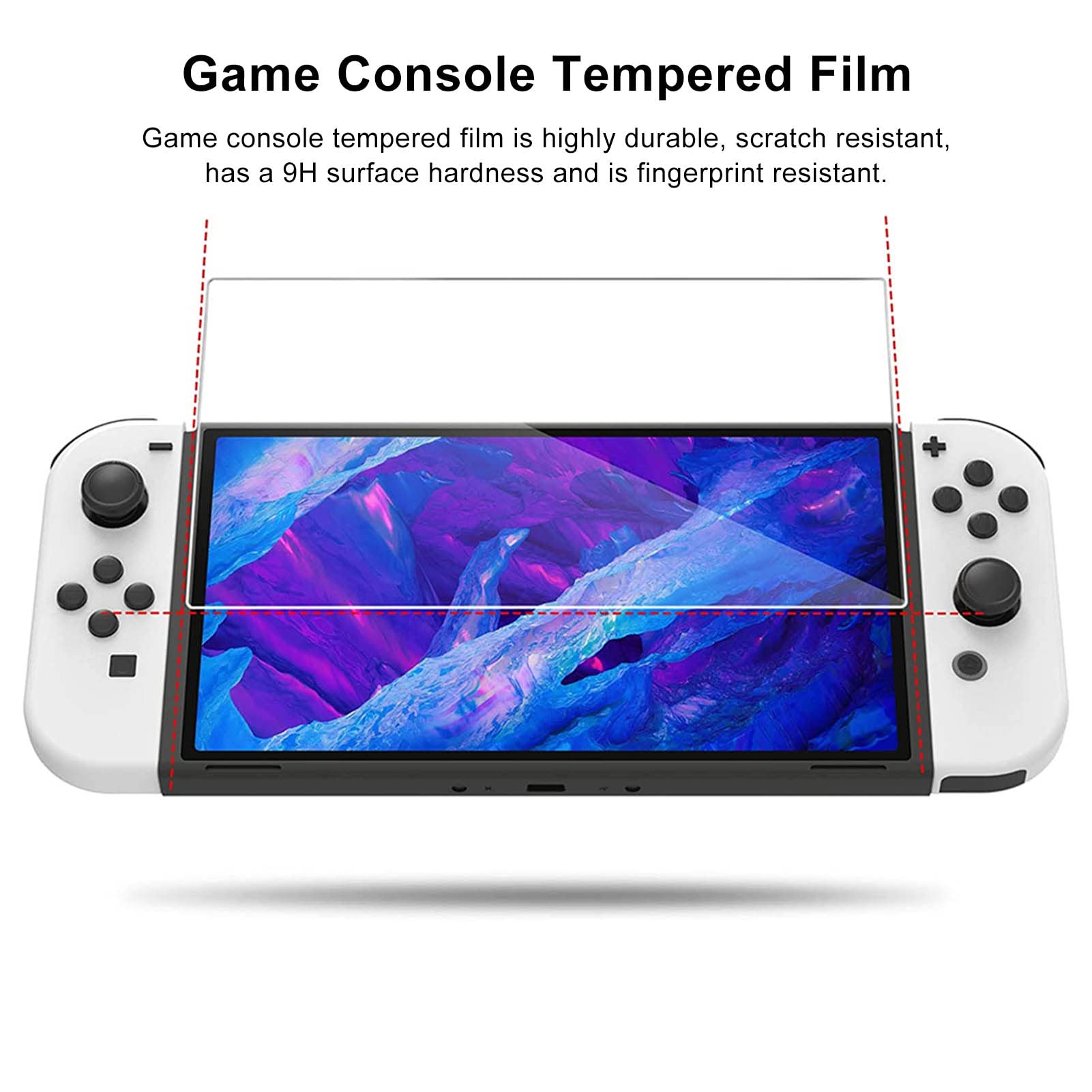 DAUERHAFT Screen Protector, Scratch Proof Fingerprint Resistant Game Console Protective Film for Game Console