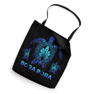 Vintage Bora Bora Ocean Blue Sea Turtle Souvenirs Tote Bag