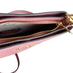 Michael Kors Trisha Medium Triple Compartment Crossbody Bag Rose Pink Leather