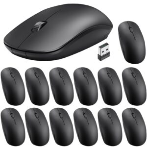 Kingdder 20 Pack Mouse for Laptop 2.4G Computer Mouse 1000 DPI Optical Mouse with USB Receiver Mouse Bulk Compatible with Windows, PC, Computer, Laptop (Black)