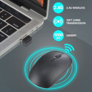 Kingdder 20 Pack Mouse for Laptop 2.4G Computer Mouse 1000 DPI Optical Mouse with USB Receiver Mouse Bulk Compatible with Windows, PC, Computer, Laptop (Black)