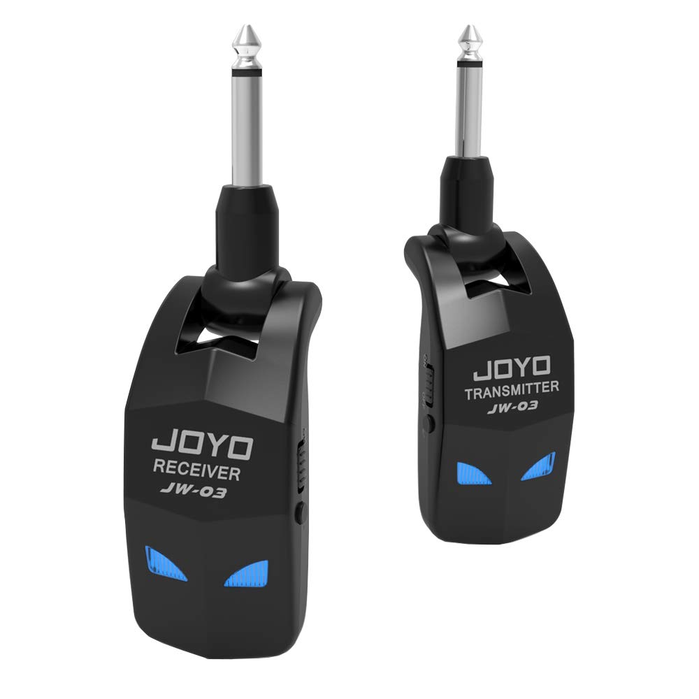 JOYO JW-03 2.4 GHz Wireless Guitar Bass Transmitter Receiver with JA-03B Bass Guitar Headphone and JT-09 Guitar Tuner Bundle