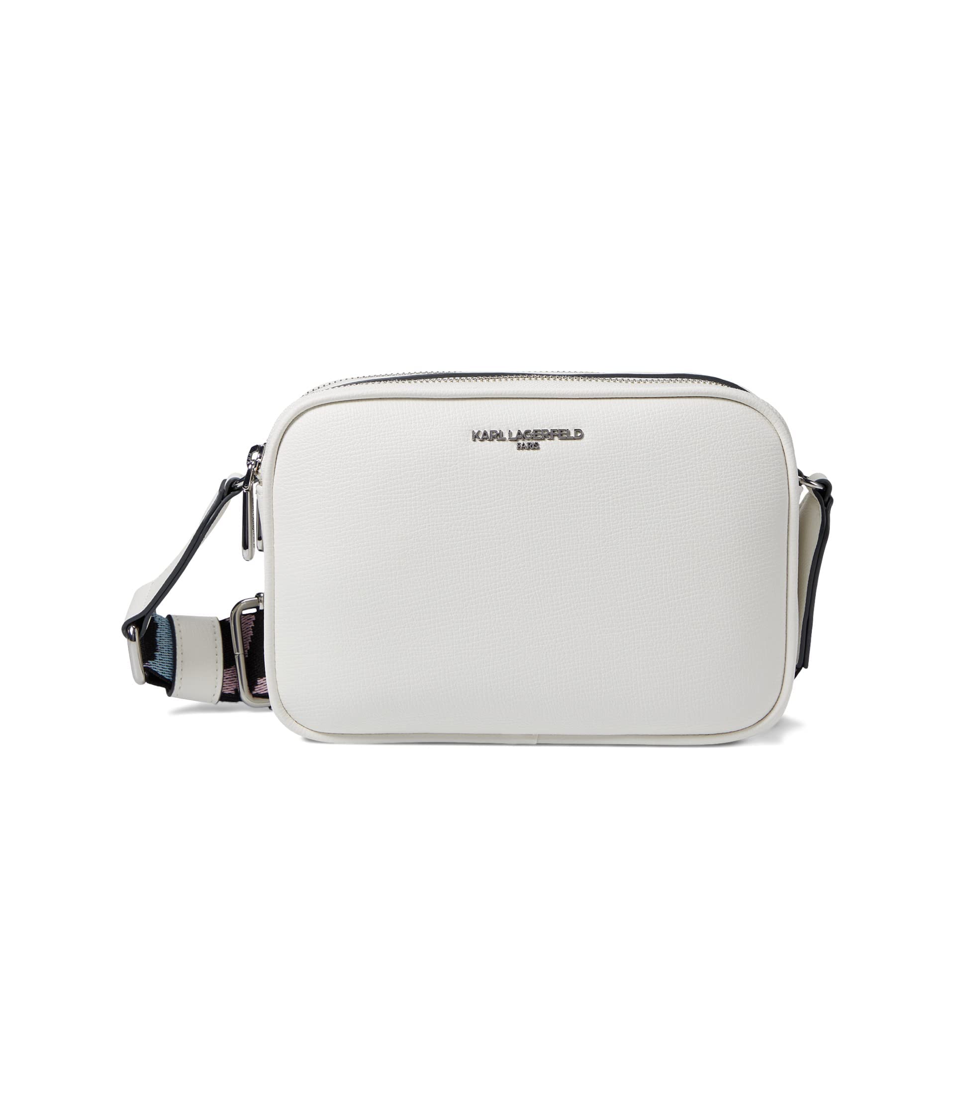 Karl Lagerfeld Paris Maybelle Crossbody, Winter White/Blush