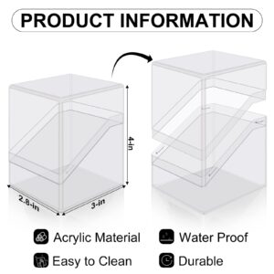 Mlikero Card Deck Cases, 6 Pack Acrylic Card Box for Trading Cards,Sturdy Card Storage Boxes Holding 100+ Sleeved Cards with 6 Dividers,Clear Card Storage Boxes fit for MTG, Sport Cards…