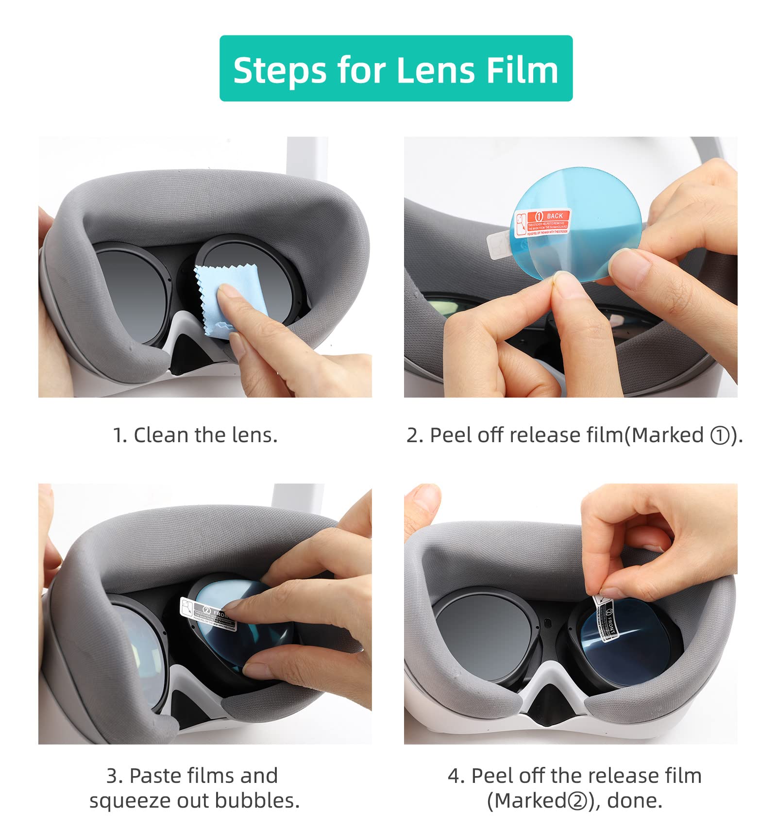 Lens Protective Film Scratch-Proof Dust-Proof Soft Panel Film for PICO 4