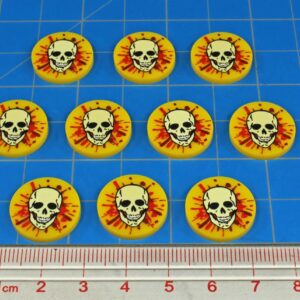 LITKO Dark Fantasy RPG Accessories Bloody Skull Game Piece Tokens Compatible with Mork Borg (10)