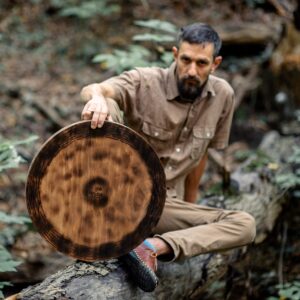 Sound Healing Tool "Water-Fall Disk" 20 inch | Meditative Water Sound | Wooden Ocean Drum | Relaxing Sound for Meditation | Rain Drum for Sound Bath