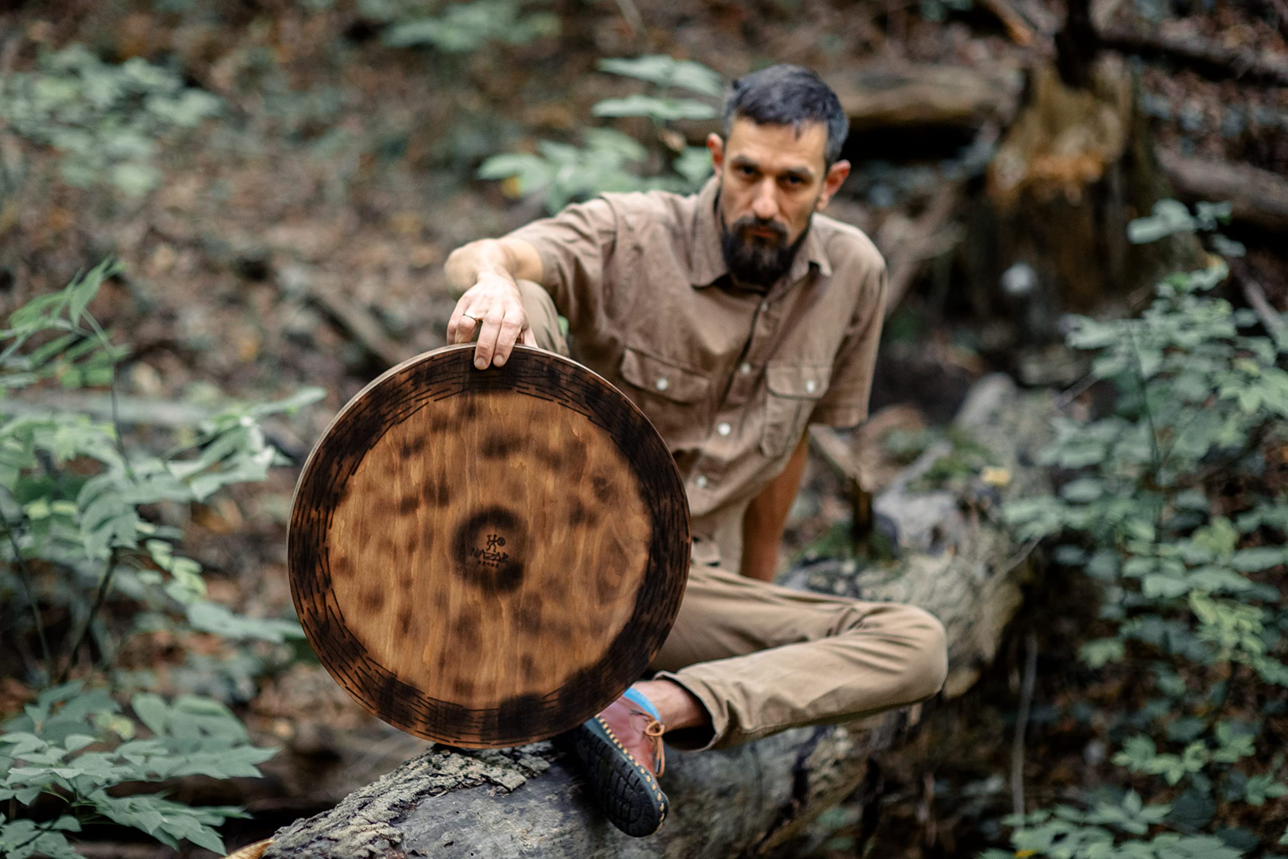 Sound Healing Tool "Water-Fall Disk" 20 inch | Meditative Water Sound | Wooden Ocean Drum | Relaxing Sound for Meditation | Rain Drum for Sound Bath