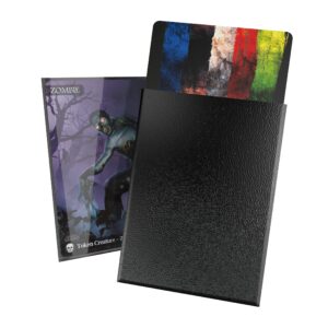 Ultimate Guard Cortex Card Sleeves, 100 Standard Size TCG Sleeves, 66 x 91mm, Black Back, Glossy Finish, No PVC & Acid-Free, High Clarity