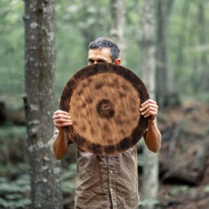 Sound Healing Tool "Water-Fall Disk" 20 inch | Meditative Water Sound | Wooden Ocean Drum | Relaxing Sound for Meditation | Rain Drum for Sound Bath