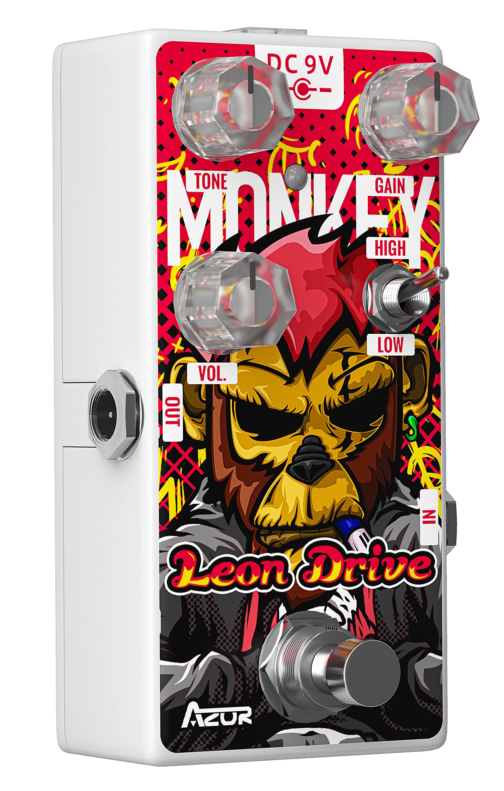 AZOR Leon Dirve Guitar Pedal Monkey Overdrive Analog Effect Pedal for Electric Guitar Bass True Bypass AP503