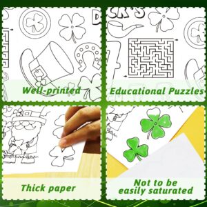 Wiooffen 47"x 82" St. Patrick's Day Giant Coloring Tablecloth Posters Activity for Kids, Huge Holiday Color-in Paper Poster Table Cover Arts and Crafts for Kids Preschool Kindergarten Classroom