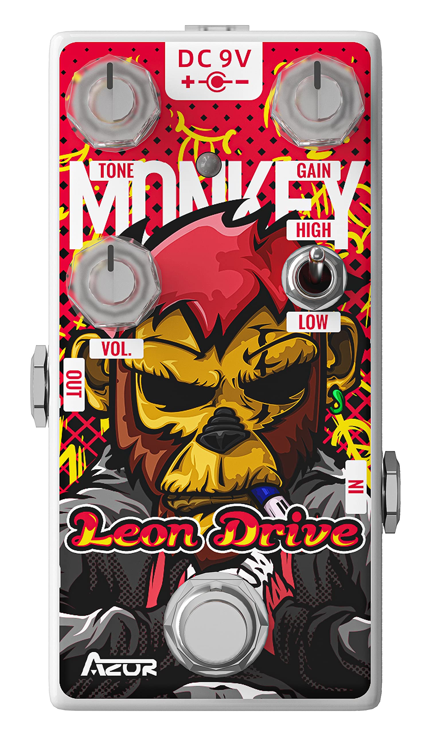 AZOR Leon Dirve Guitar Pedal Monkey Overdrive Analog Effect Pedal for Electric Guitar Bass True Bypass AP503