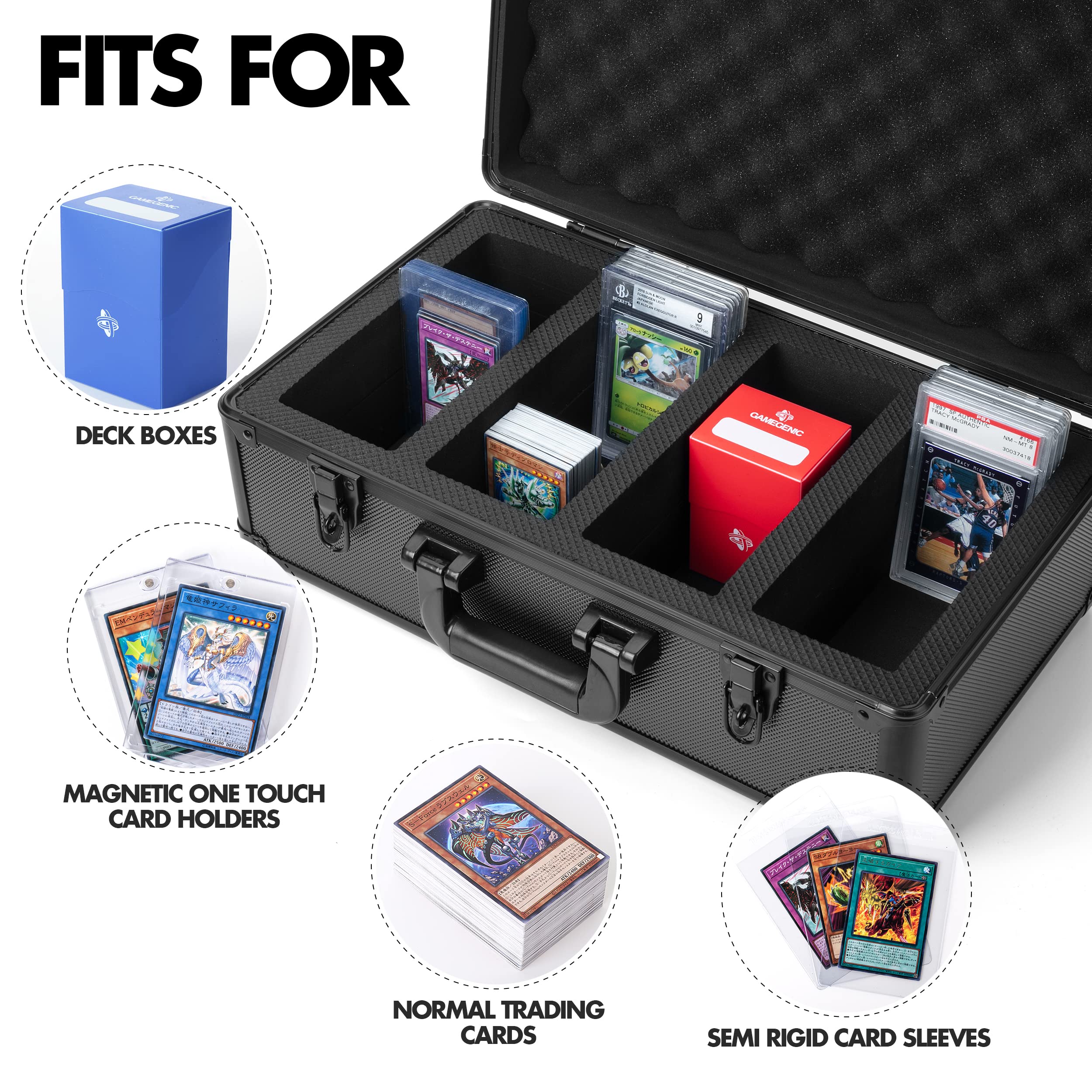 Graded Card Storage Box, Trading Card Case for PSA Graded Pokemon Cards, Sports Card Storage Boxes as PSA Card Holder, Baseball Card Case, Slab Case, Card Case Holder for Trading Cards, PSA Card Case