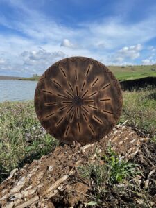 sound healing tool "water-fall disk" 20 inch | meditative water sound | wooden ocean drum | relaxing sound for meditation | rain drum for sound bath