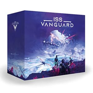 iss vanguard board game | sci-fi adventure game | cooperative strategy game | space exploration game for adults and kids | ages 14+ | 1-4 players | avg. playtime 90-120 minutes | made by awaken realms