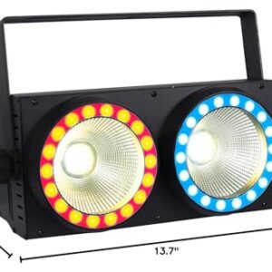 LED Stage Lights 200W LED COB Blinder Light with RGB Pixel DMX Controlled Sound Activated Auto Play DJ Light for Wedding Music Show Dance Party Stage Lighting