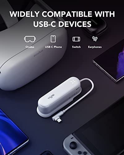 VIYISI Battery Pack for Oculus Quest 2, 5000mAh Portable Charger for Meta Quest, Power Bank for VR Accessories Extend Extra 2-4 Playtime