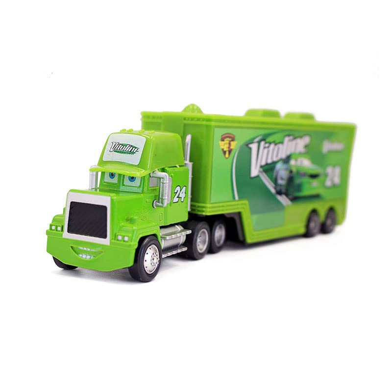 wltk Movie Cars 2 3 Hauler Mack Truck NO.24 & Brick Yardley Racer Speed 2PCS Vehicles ， McQueen Jackson Storm Cruz Ramirez Vehicles