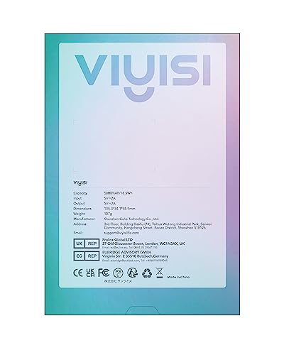 VIYISI Battery Pack for Oculus Quest 2, 5000mAh Portable Charger for Meta Quest, Power Bank for VR Accessories Extend Extra 2-4 Playtime