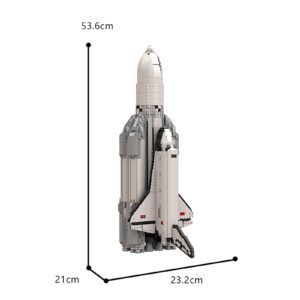 Space Series Launch Vehicles The Space Shuttle Buran Building Blocks Set Rocket Model Science Building Kit DIY Construction Toy Gifts, 3844 Pcs, 23.2 x 21 x 53.6 cm