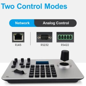 SMTAV PTZ Controller Camera Controller POE Network 4D Joystick Decoding Keyboard (IP Analog Controller)