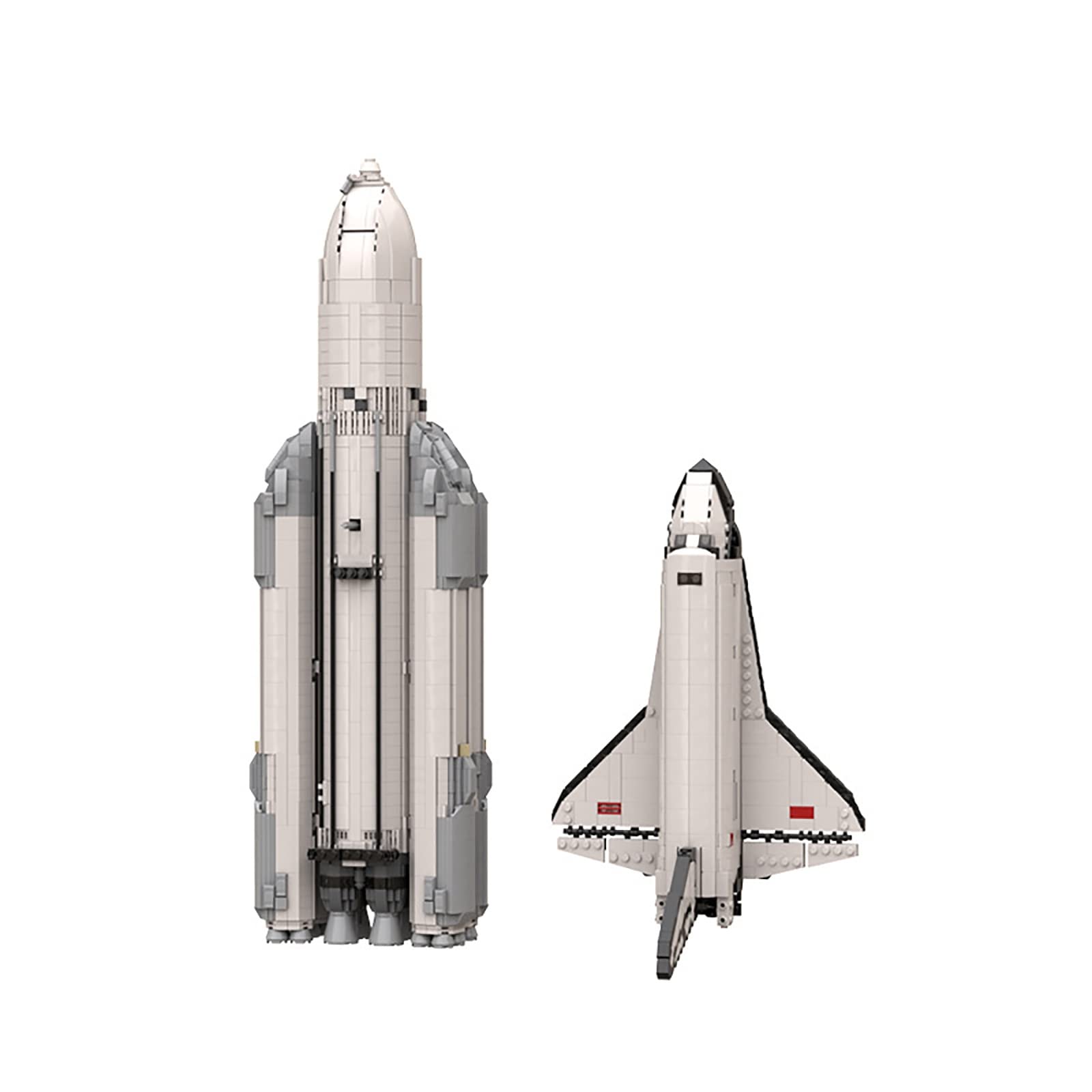 Space Series Launch Vehicles The Space Shuttle Buran Building Blocks Set Rocket Model Science Building Kit DIY Construction Toy Gifts, 3844 Pcs, 23.2 x 21 x 53.6 cm