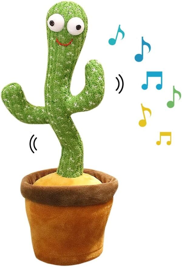 Dancing Cactus Toys 6 to 12 Months Mimicking Singing Repeating Recording Cactus 120 English Songs with LED, Plush Electric Speaking Cactus 15 Second Voice Recorder Toy