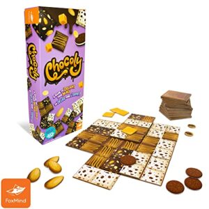 Foxmind Games: Chocoly, a Calorie Free Logic Game, Chocolate Tile Laying Game, up to 4 Players, 8 and up.